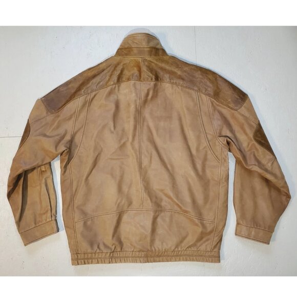 Vtg ORVIS Lone Pine Brown Leather Jacket | Made in USA | 42 - Picture 2 of 16